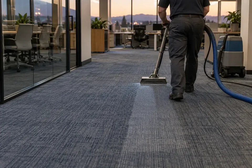 Representative example of commercial carpet cleaning office