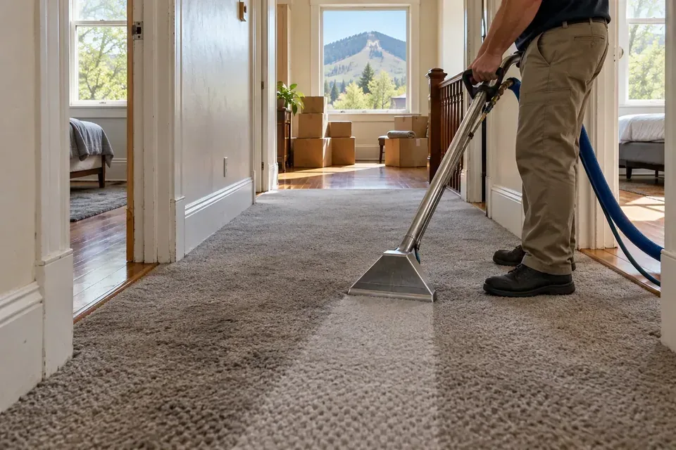 Representative example of move out carpet cleaning